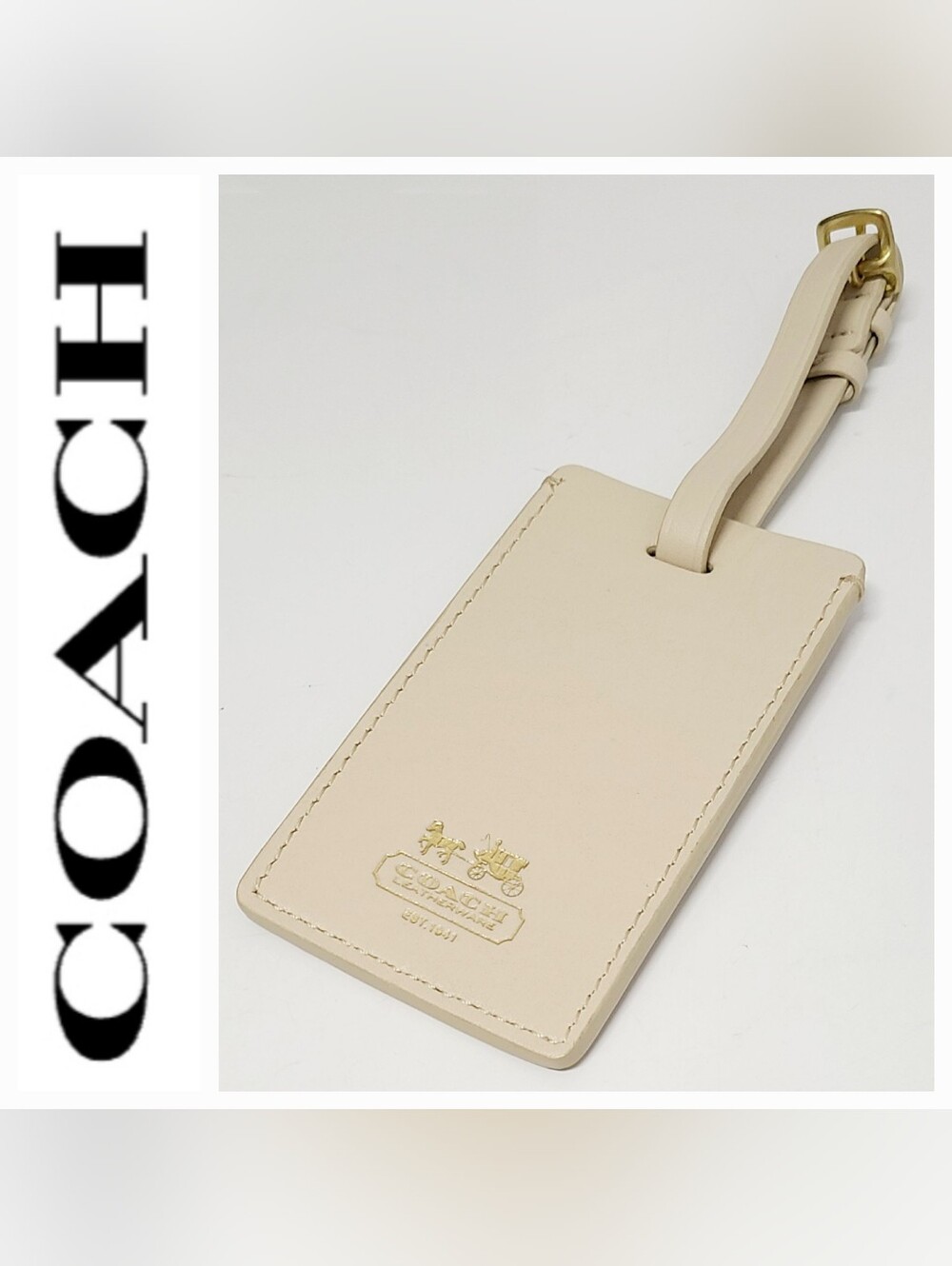Coach 09' "AT SEA" LIMITED EDITION Lt Tan Leather ID Luggage Hangtag Collectible